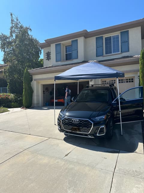Audi Q5 mobile detailing setup